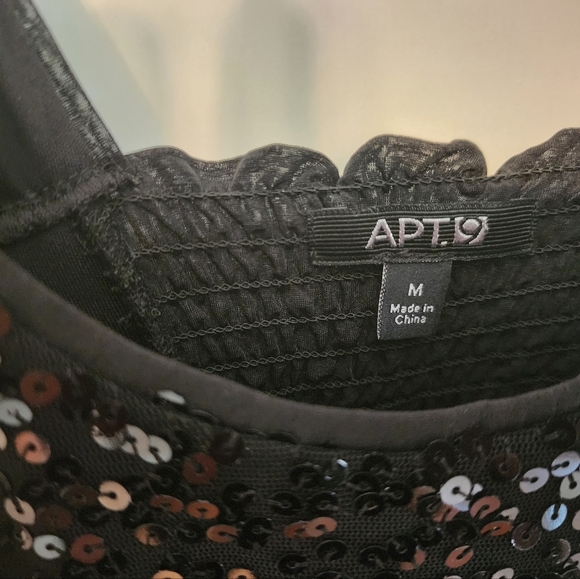 Stunning Apt 9 Beaded Sparkly Top Black Party Dress Medium‎ Trendy Timeless - Picture 16 of 16